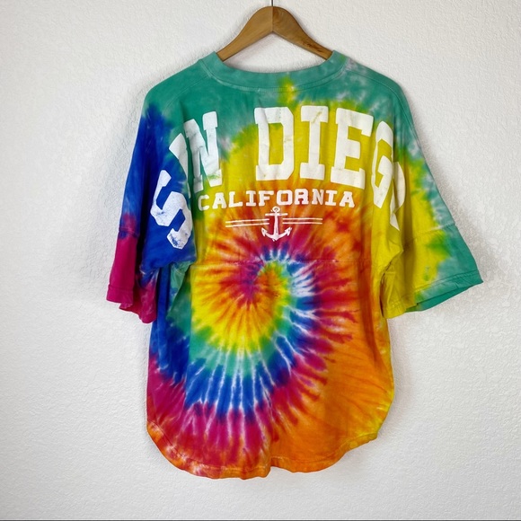 San Diego California Tie Dye Spell Out T-Shirt - Picture 8 of 8
